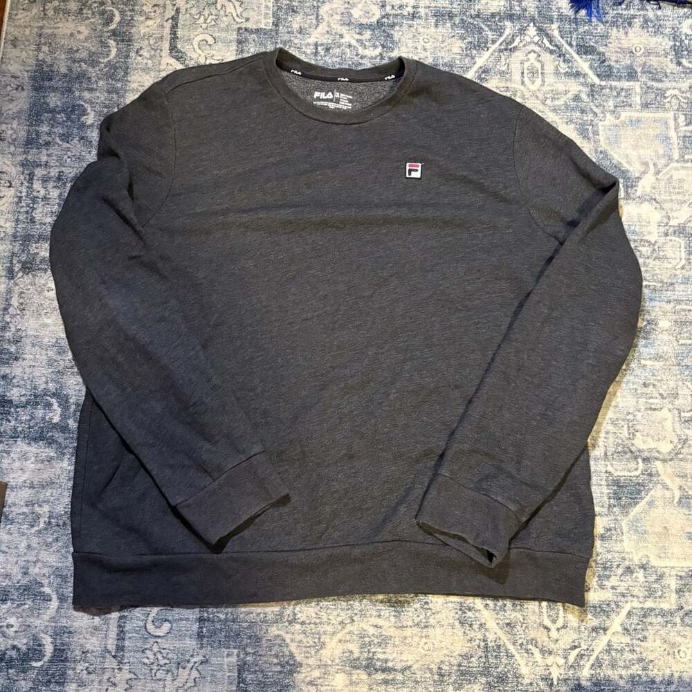 Fila Sweatshirt Crewneck Size XXL Dark Gray Pullover